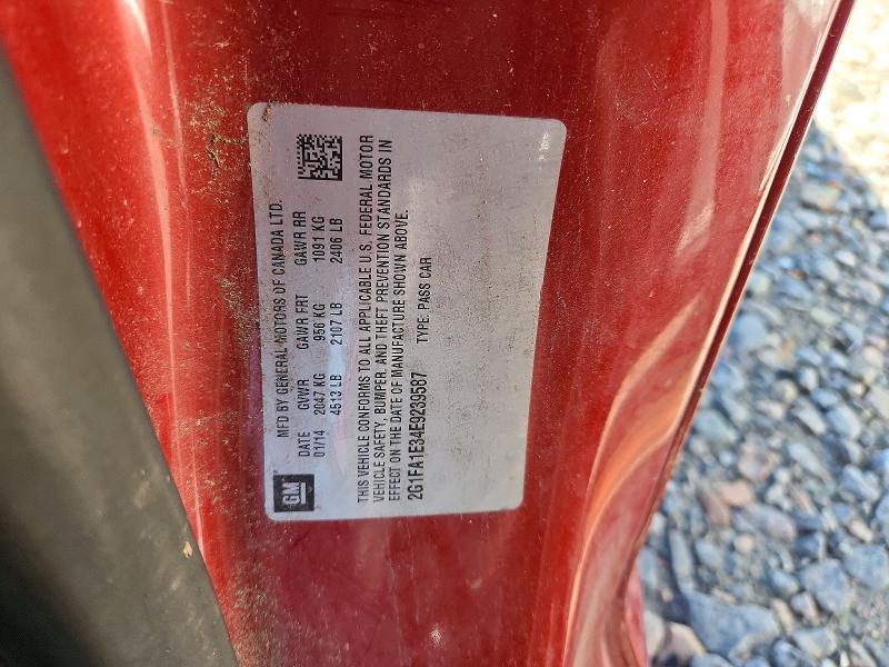 Aukcja sprzedaży 2014 Chevrolet Camaro, vin: 2G1FA1E34E9239587, numer aukcji: 52841756