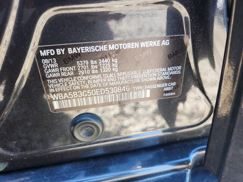 Aukcja sprzedaży 2014 Bmw 535, vin: WBA5B3C50ED530846, numer aukcji: 53648746