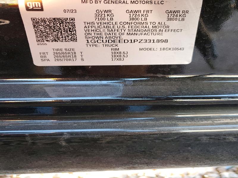 Aukcja sprzedaży 2023 Chevrolet Silverado, vin: 1GCUDEED1PZ331898, numer aukcji: 55417526