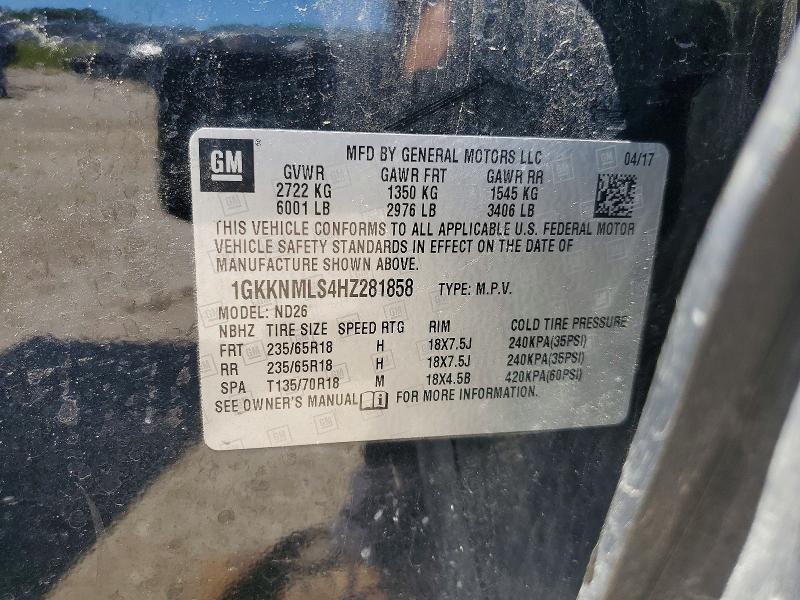 Продажа на аукционе авто 2017 Gmc Acadia, vin: 1GKKNMLS4HZ281858, номер лота: 52844706
