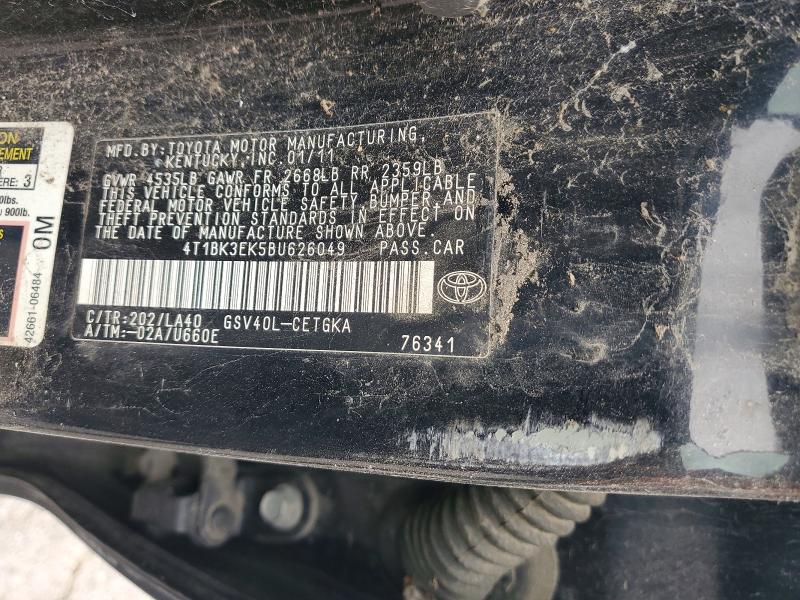 54747936 :رقم المزاد ، 4T1BK3EK5BU626049 vin ، 2011 Toyota Camry مزاد بيع