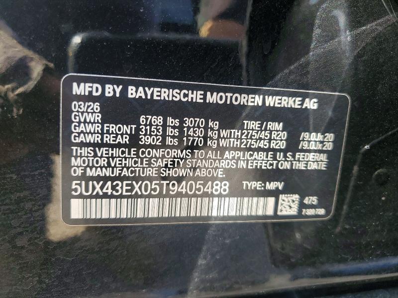 Продажа на аукционе авто 2026 Bmw X6, vin: 5UX43EX05T9405488, номер лота: 52551606