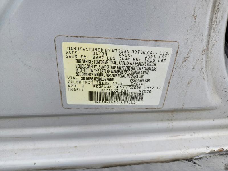 Aukcja sprzedaży 2009 Nissan Sentra, vin: 3N1AB61E59L637660, numer aukcji: 53223866