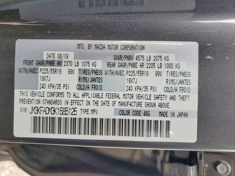 52801446 :رقم المزاد ، JM3KFADM3K1685125 vin ، 2019 Mazda Cx-5 مزاد بيع