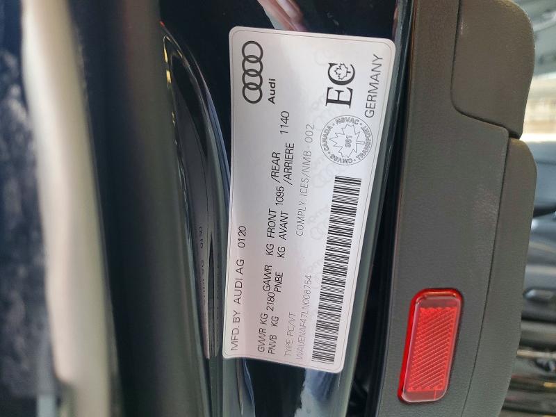 Aukcja sprzedaży 2020 Audi A4, vin: WAUENAF47LN008754, numer aukcji: 52191436