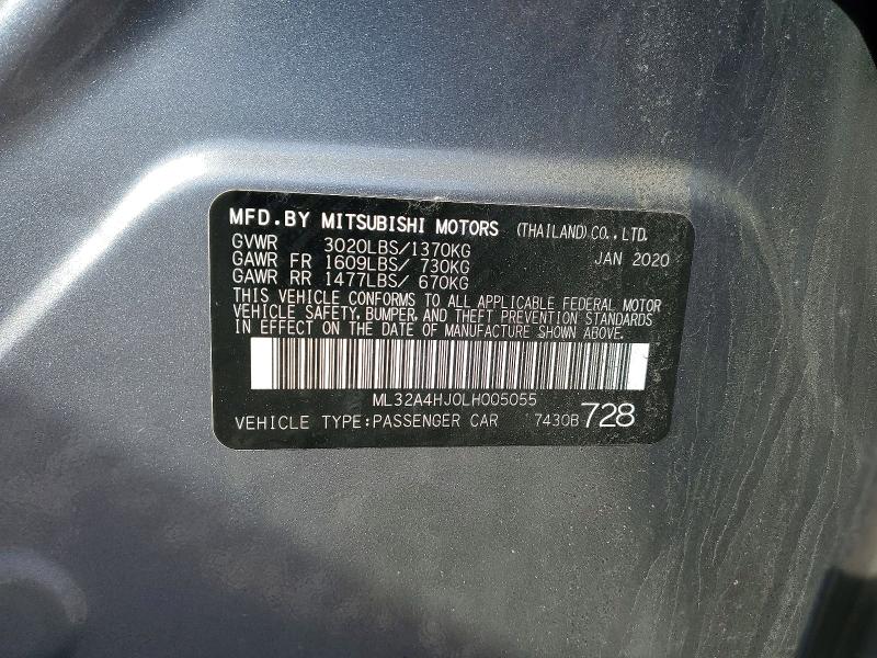 Продаж на аукціоні авто 2020 Mitsubishi Mirage, vin: ML32A4HJ0LH005055, номер лоту: 53158746