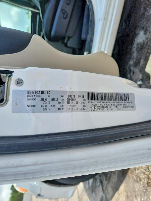 Продаж на аукціоні авто 2020 Dodge Grand Caravan, vin: 2C4RDGCG8LR200678, номер лоту: 55154906