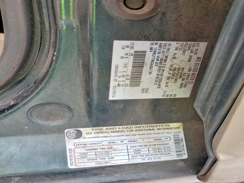 2004 Ford Expedition მანქანა იყიდება აუქციონზე, vin: 1FMRU17W24LB41194, აუქციონის ნომერი: 54962266