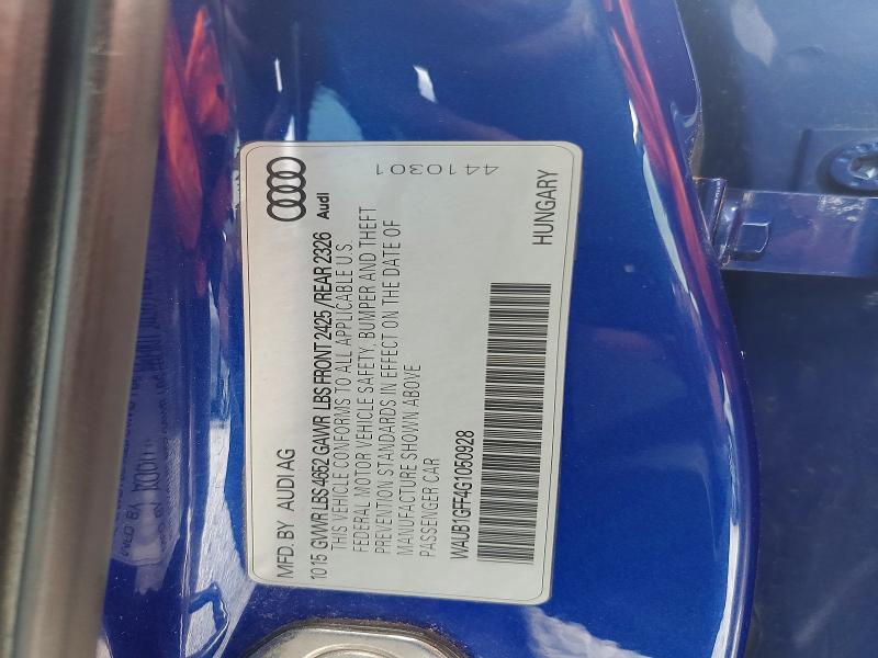 Aukcja sprzedaży 2016 Audi S3, vin: WAUB1GFF4G1050928, numer aukcji: 54157416