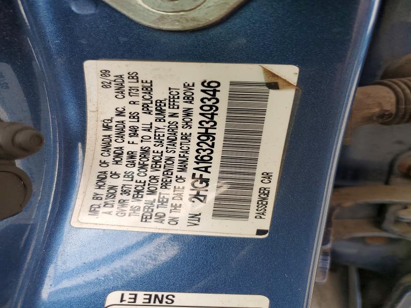 Продаж на аукціоні авто 2009 Honda Civic, vin: 2HGFA16329H349346, номер лоту: 55642156