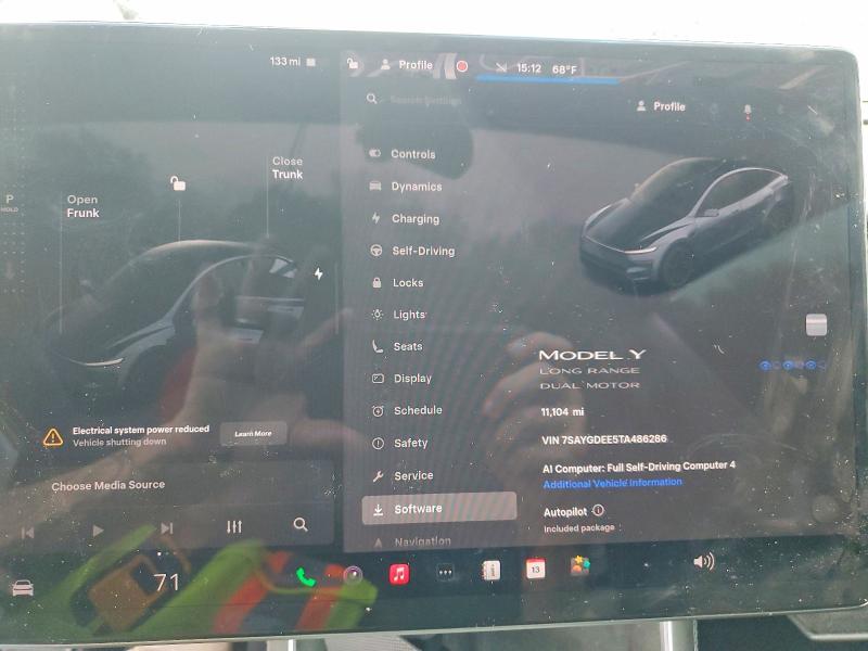 53585026 :رقم المزاد ، 7SAYGDEE5TA486286 vin ، 2026 Tesla Model Y مزاد بيع