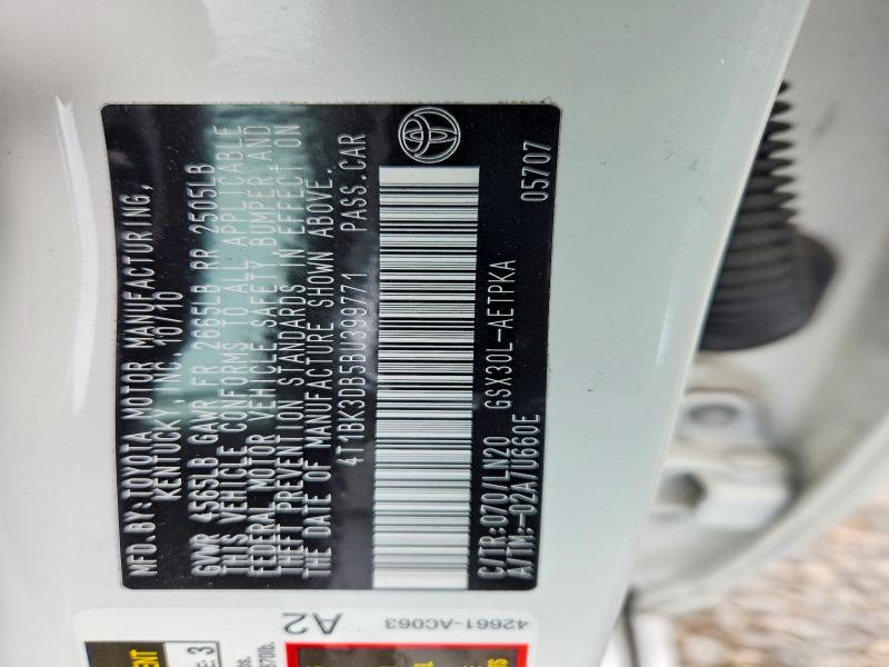 55529546 :رقم المزاد ، 4T1BK3DB5BU399771 vin ، 2011 Toyota Avalon مزاد بيع