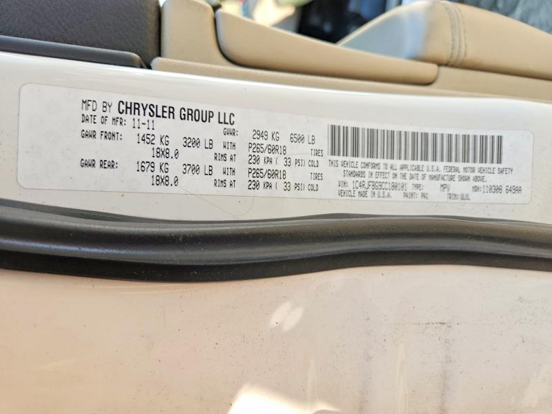 Aukcja sprzedaży 2012 Jeep Grand Cherokee, vin: 1C4RJFBG9CC180101, numer aukcji: 54218416