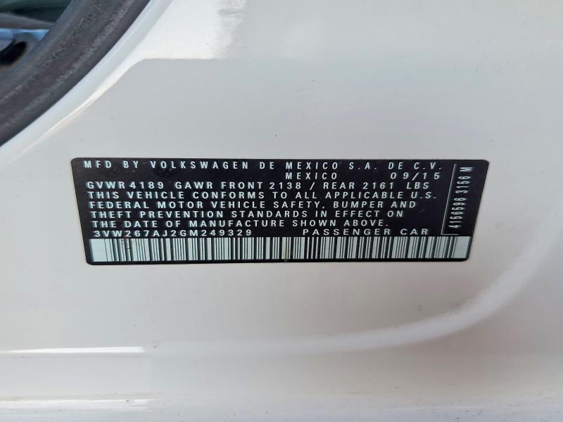Aukcja sprzedaży 2016 Volkswagen Jetta, vin: 3VW267AJ2GM249329, numer aukcji: 46779006
