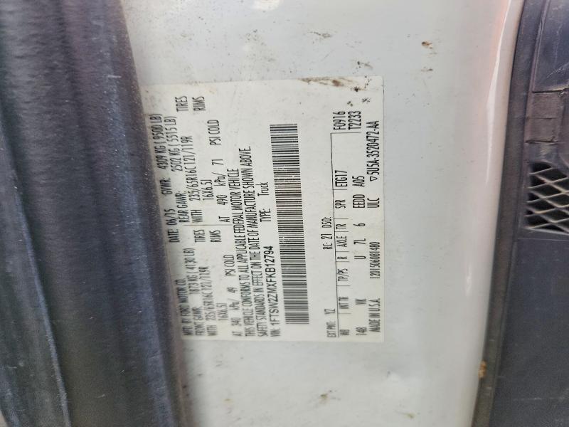 Aukcja sprzedaży 2015 Ford Transit, vin: 1FTSW2ZMXFKB12794, numer aukcji: 61989586