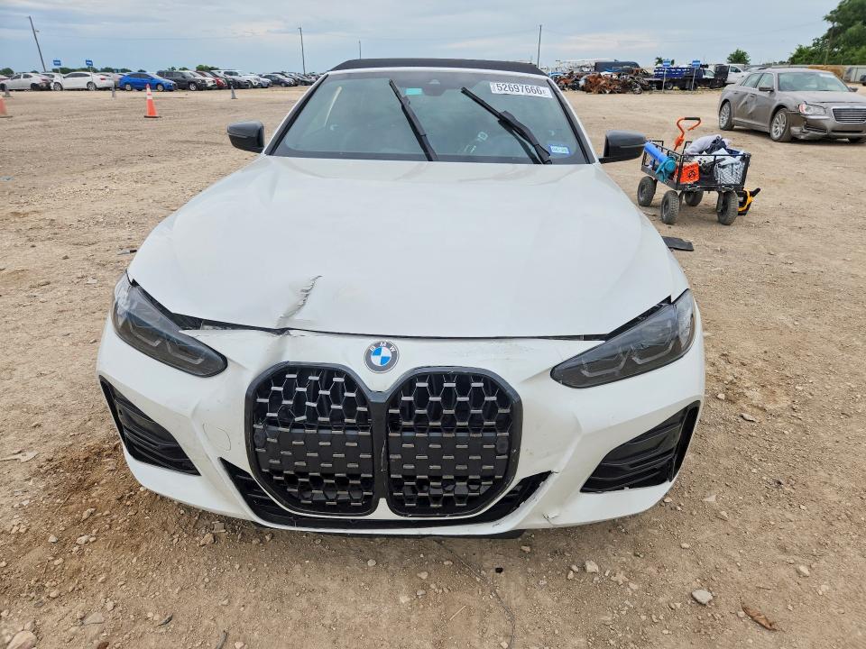 Продаж на аукціоні авто 2022 Bmw 430i, vin: WBA23AT06NCK65607, номер лоту: 52697666
