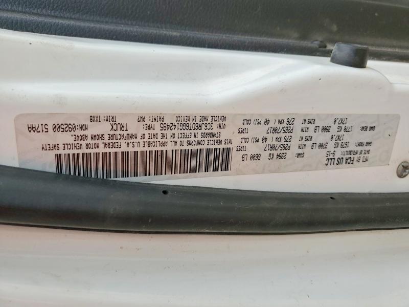 54447226 :رقم المزاد ، 3C6JR6DT6GG142495 vin ، 2016 Ram 1500 مزاد بيع