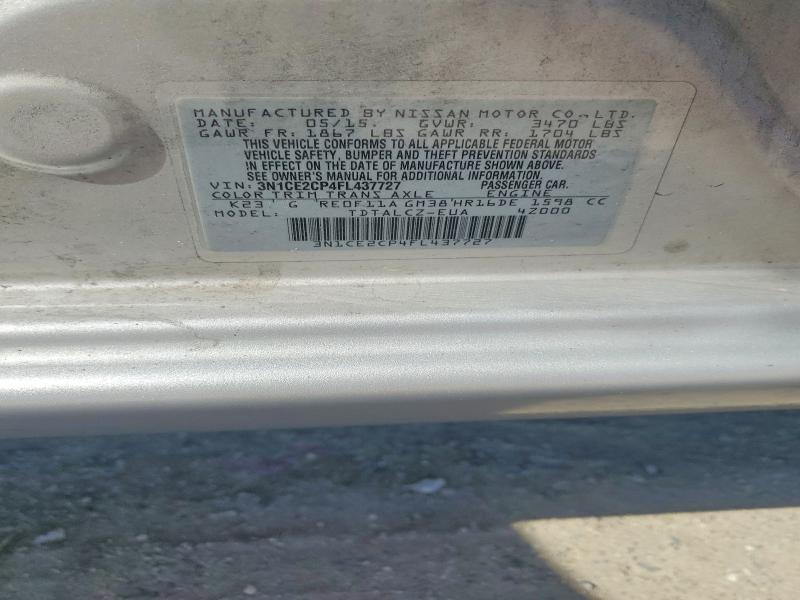 Продажа на аукционе авто 2015 Nissan Versa Note, vin: 3N1CE2CP4FL437727, номер лота: 52131426