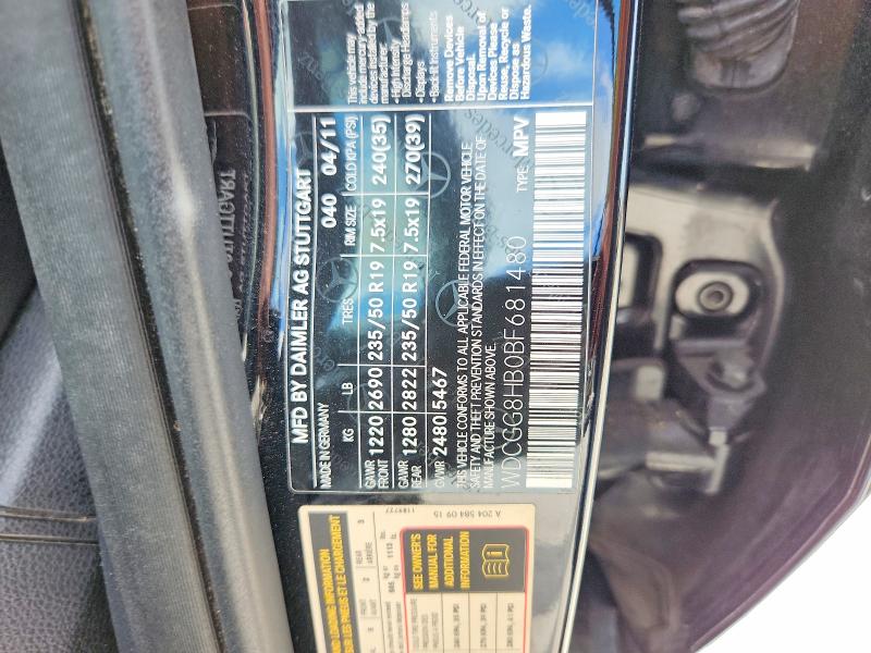2011 Mercedes-benz Glk მანქანა იყიდება აუქციონზე, vin: WDCGG8HB0BF681480, აუქციონის ნომერი: 53757156