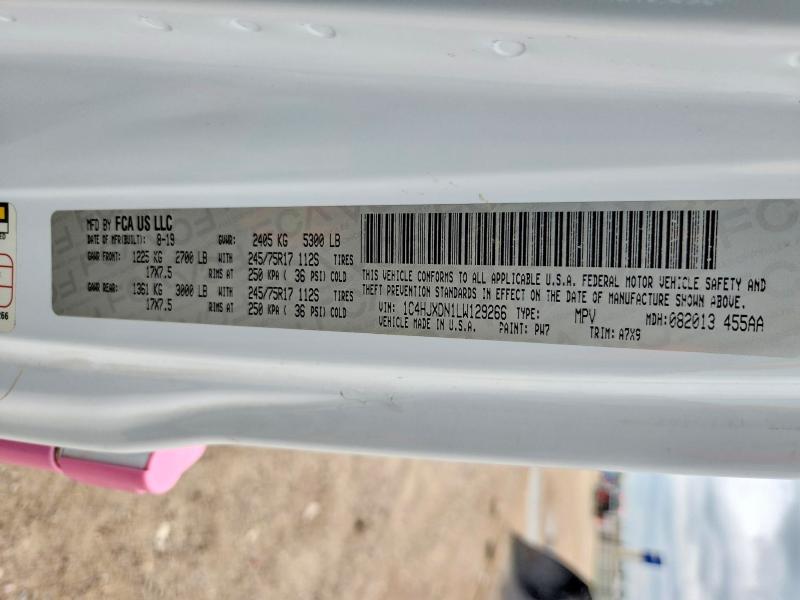 2020 Jeep Wrangler Unlimited მანქანა იყიდება აუქციონზე, vin: 1C4HJXDN1LW129266, აუქციონის ნომერი: 54046996