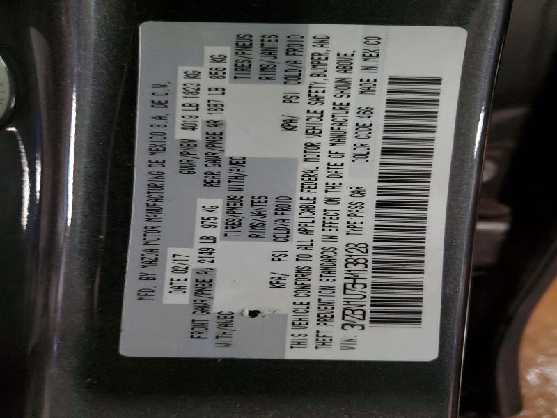 Продажа на аукционе авто 2017 Mazda 3, vin: 3MZBN1U75HM138128, номер лота: 53316046