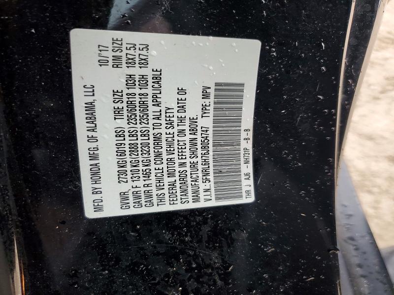 Продажа на аукционе авто 2018 Honda Odyssey, vin: 5FNRL6H76JB054747, номер лота: 54788696