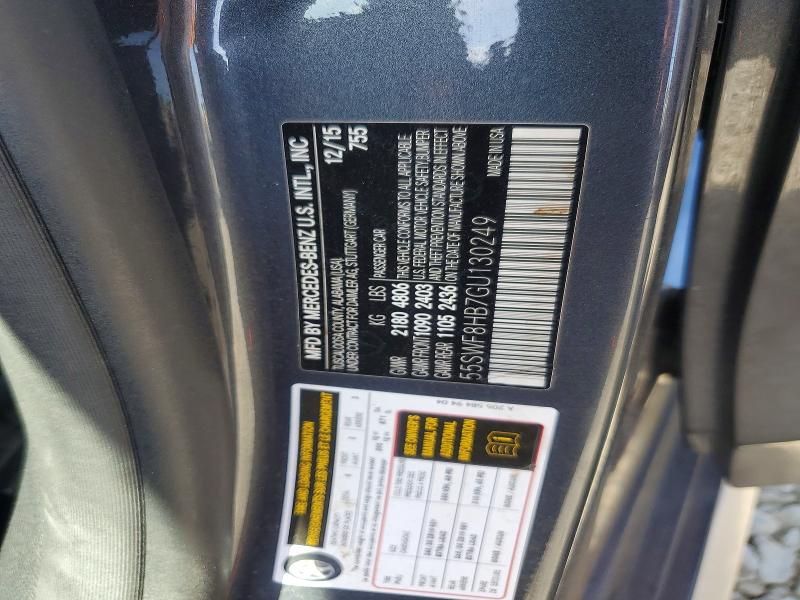 Продажа на аукционе авто 2016 Mercedes-benz C, vin: 55SWF8HB7GU130249, номер лота: 52374966
