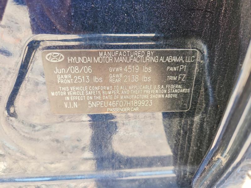 Продажа на аукционе авто 2007 Hyundai Sonata, vin: 5NPEU46F07H189923, номер лота: 53936036