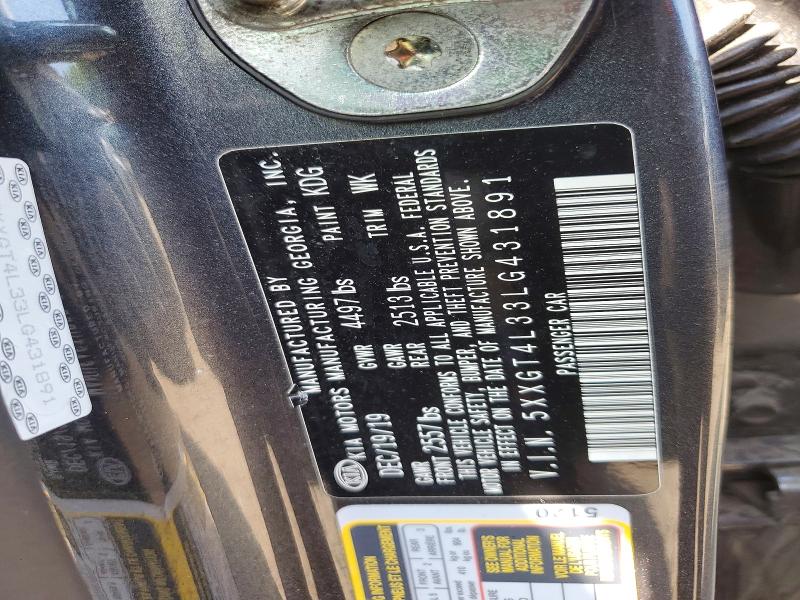 53891626 :رقم المزاد ، 5XXGT4L33LG431891 vin ، 2020 Kia Optima مزاد بيع