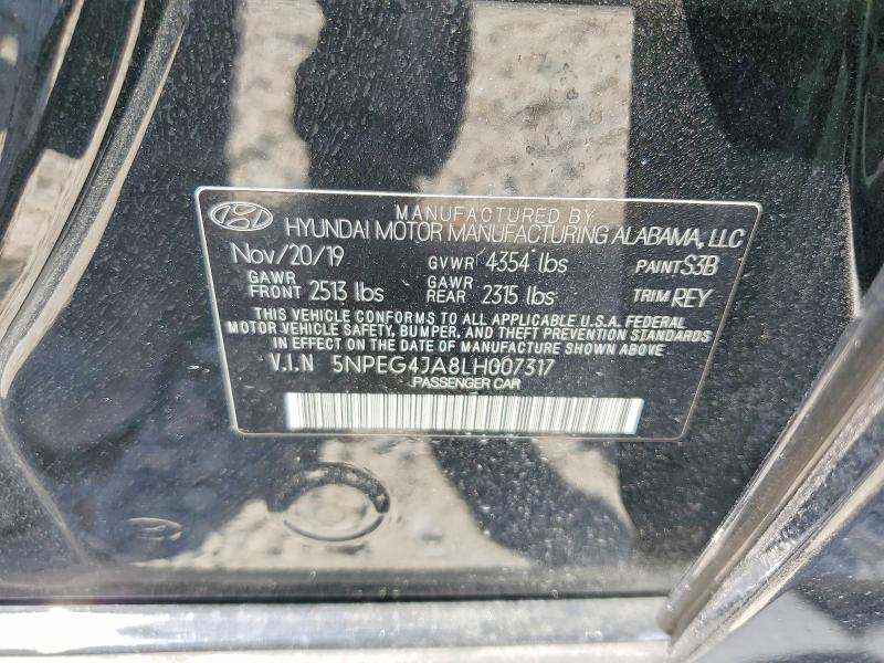 Продажа на аукционе авто 2020 Hyundai Sonata, vin: 5NPEG4JA8LH007317, номер лота: 51691836
