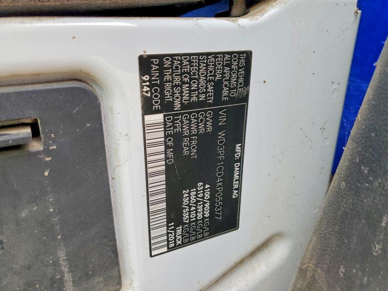 Продажа на аукционе авто 2019 Mercedes-benz Sprinter, vin: WD3PF1CD4KP055377, номер лота: 52258916