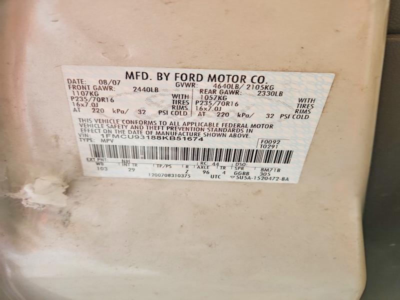 Aukcja sprzedaży 2008 Ford Escape, vin: 1FMCU93188KB51674, numer aukcji: 52197396