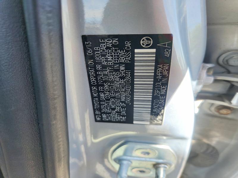 2013 Scion Xd მანქანა იყიდება აუქციონზე, vin: JTKKUPB40D1038441, აუქციონის ნომერი: 55688006