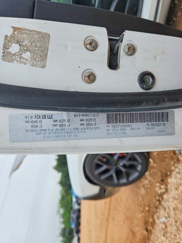 2018 Dodge Challenger მანქანა იყიდება აუქციონზე, vin: 2C3CDZFJXJH224013, აუქციონის ნომერი: 54669026