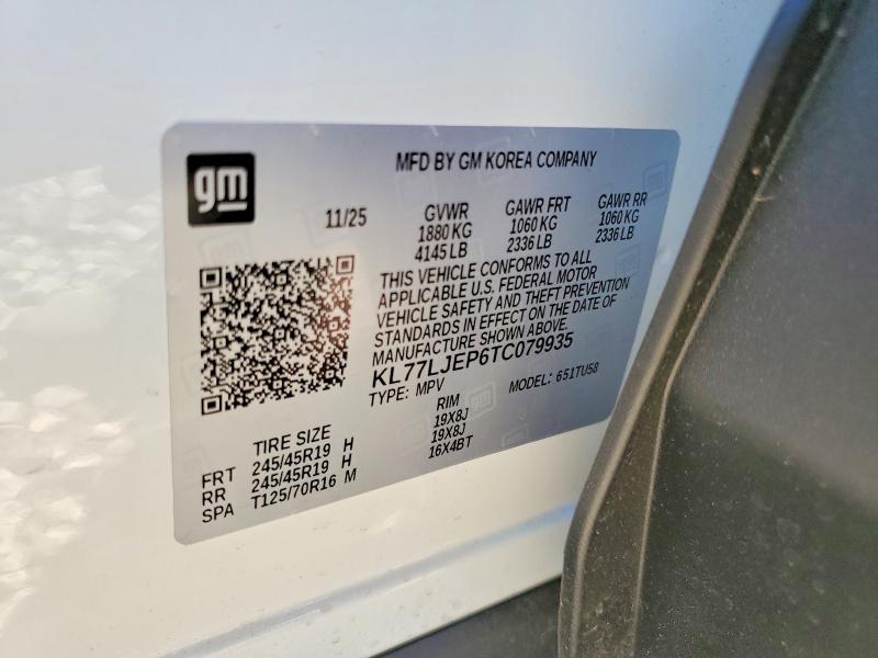 Продажа на аукционе авто 2026 Chevrolet Trax, vin: KL77LJEP6TC079935, номер лота: 53387956