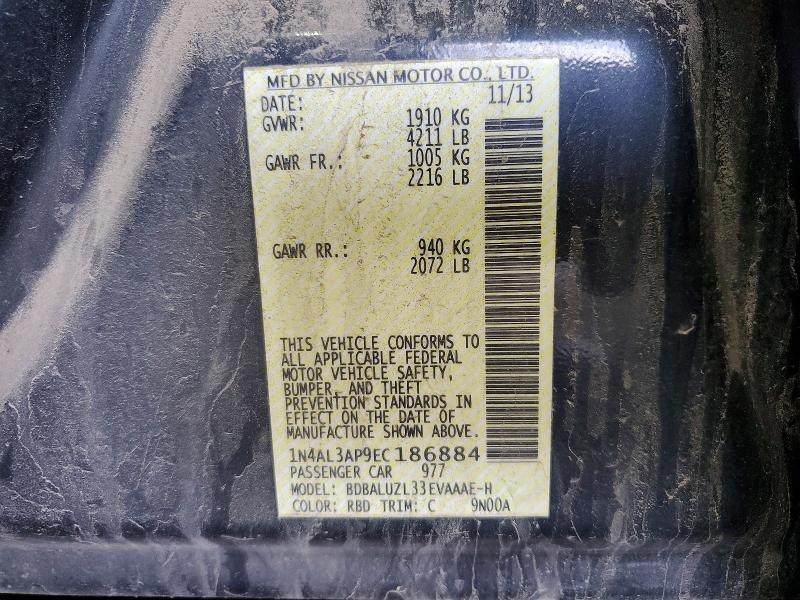 52404406 :رقم المزاد ، 1N4AL3AP9EC186884 vin ، 2014 Nissan Altima مزاد بيع