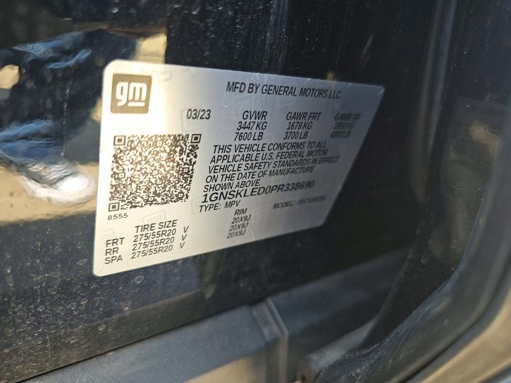 Продажа на аукционе авто 2023 Chevrolet Tahoe, vin: 1GNSKLED0PR338690, номер лота: 55603126