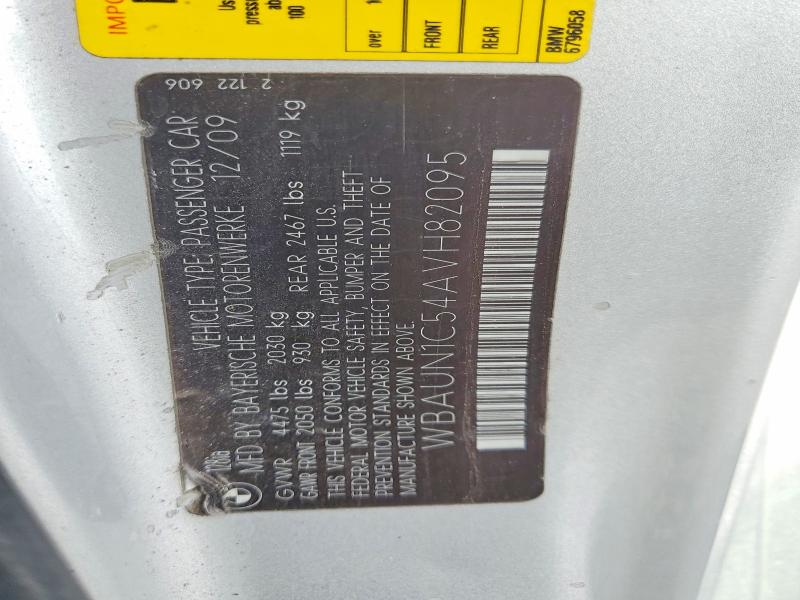 Aukcja sprzedaży 2010 Bmw 128, vin: WBAUN1C54AVH82095, numer aukcji: 53120706