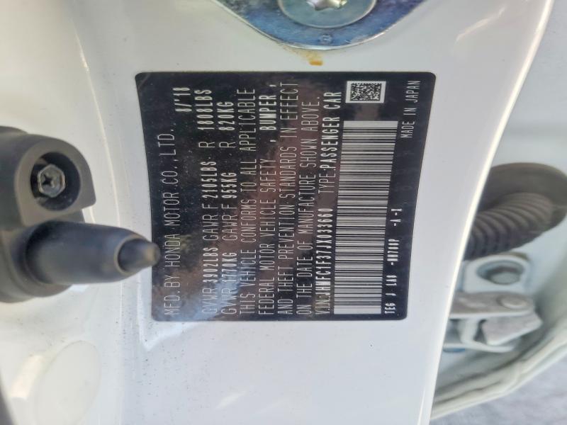 Продажа на аукционе авто 2018 Honda Civic, vin: JHMFC1F37JX033660, номер лота: 54998246