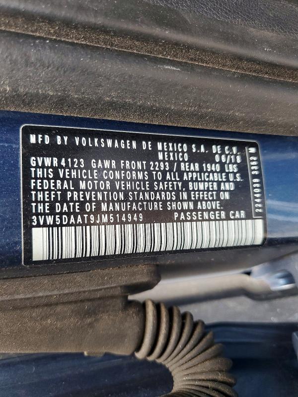 Продажа на аукционе авто 2018 Volkswagen Beetle, vin: 3VW5DAAT9JM514949, номер лота: 53837316