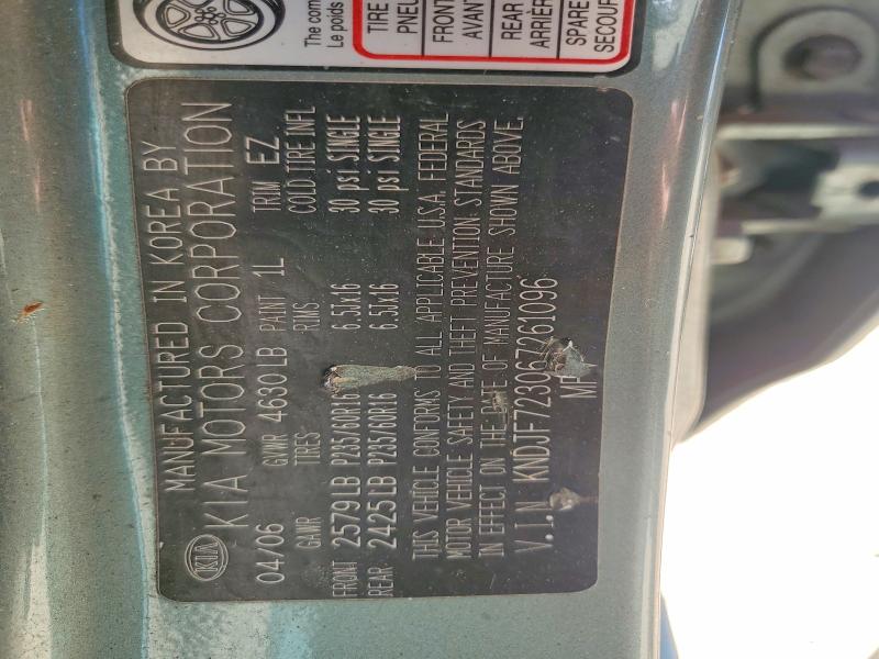 54209526 :رقم المزاد ، KNDJF723067261096 vin ، 2006 Kia Sportage مزاد بيع
