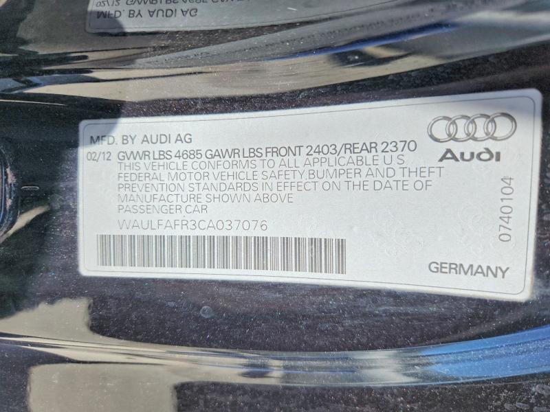 Продаж на аукціоні авто 2012 Audi A5, vin: WAULFAFR3CA037076, номер лоту: 52941866