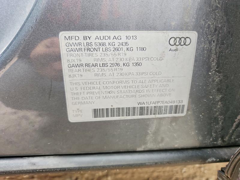 53998386 :رقم المزاد ، WA1LFAFP7EA049133 vin ، 2014 Audi Q5 مزاد بيع