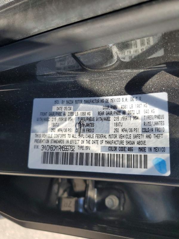 53080026 :رقم المزاد ، 3MVDMBCM1RM699762 vin ، 2024 Mazda Cx-30 مزاد بيع