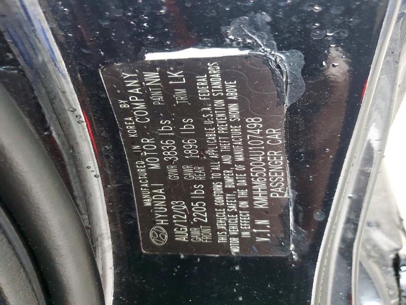 Aukcja sprzedaży 2004 Hyundai Tiburon, vin: KMHHM65D04U107498, numer aukcji: 54137876