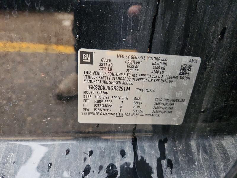 2016 Gmc Yukon მანქანა იყიდება აუქციონზე, vin: 1GKS2CKJXGR329194, აუქციონის ნომერი: 52604676