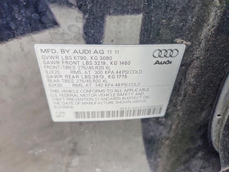 Aukcja sprzedaży 2012 Audi Q7, vin: WA1LGAFE1CD005233, numer aukcji: 54252826