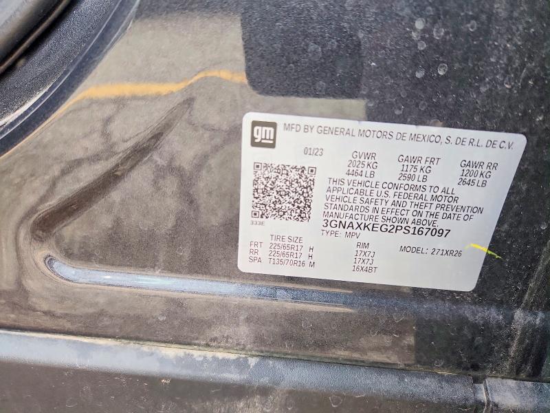 55408346 :رقم المزاد ، 3GNAXKEG2PS167097 vin ، 2023 Chevrolet Equinox مزاد بيع
