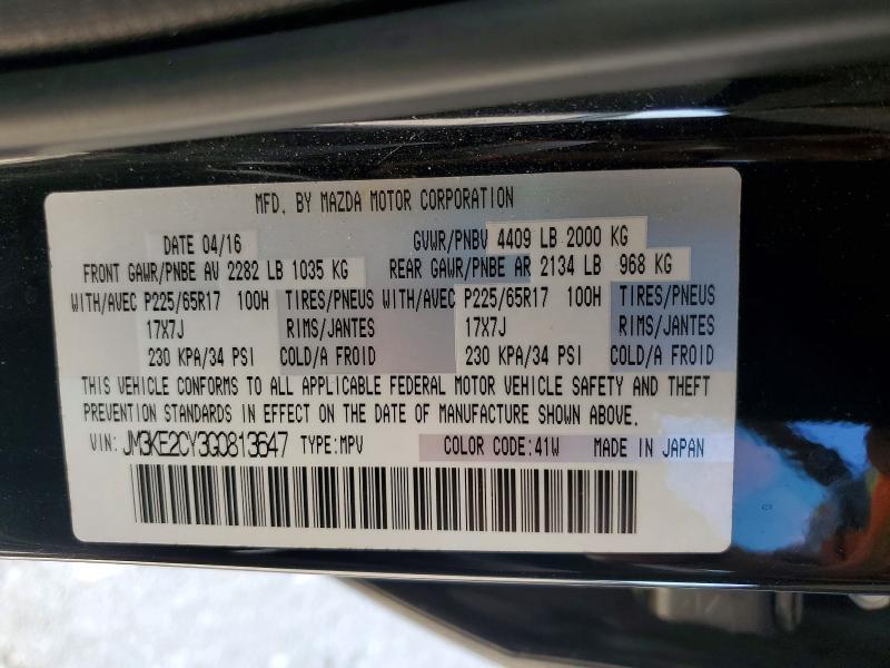Aukcja sprzedaży 2016 Mazda Cx-5, vin: JM3KE2CY3G0813647, numer aukcji: 54259896