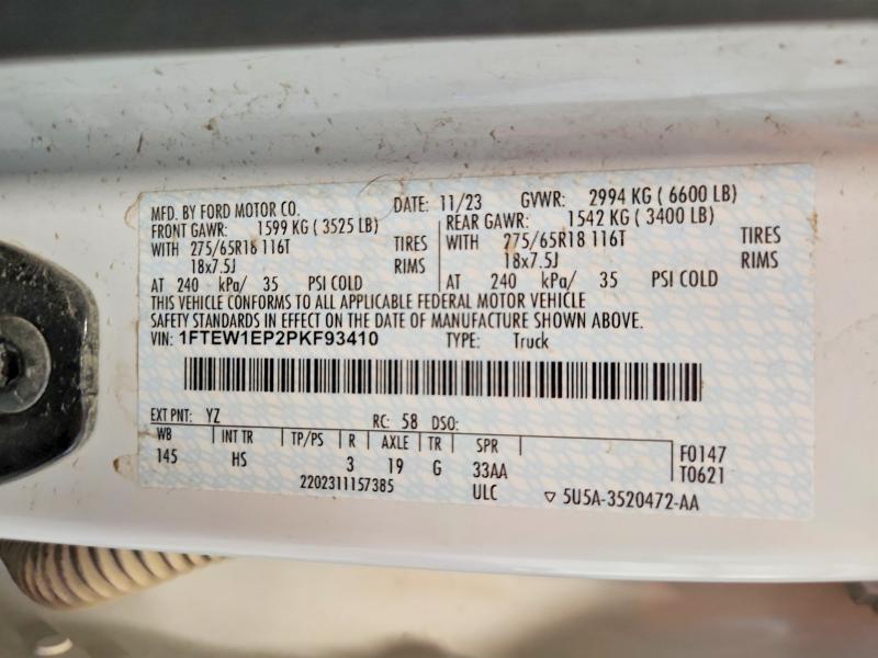 Aukcja sprzedaży 2023 Ford F150, vin: 1FTEW1EP2PKF93410, numer aukcji: 52766926